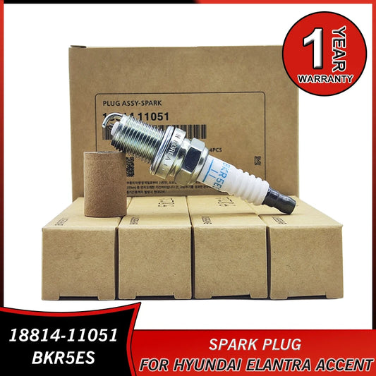 Iridium Spark Plug repl 18814-11051 BKR5ES for Hyundai Toyota Honda Ford-4-6pk
