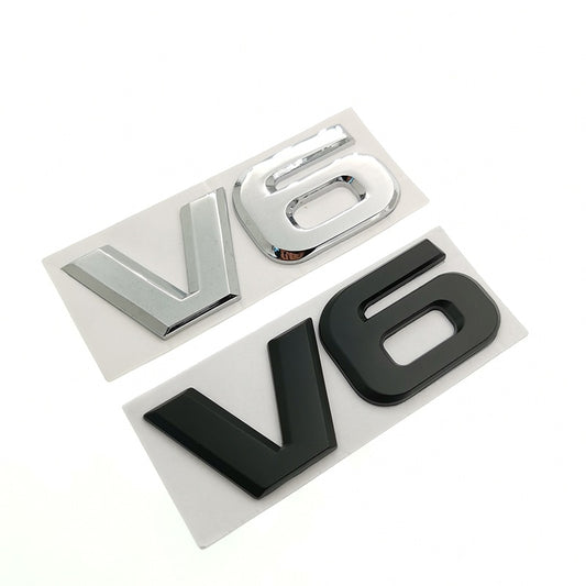 Car Auto Sticker 3D V6 Logo For Mercedes BMW Audi Ford Nissan Toyota Honda