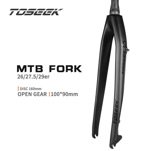 Mountain Bike MTB Hard Fork 26-27.5-29 Inch Carbon Fiber for Disc Brake MTB Fork